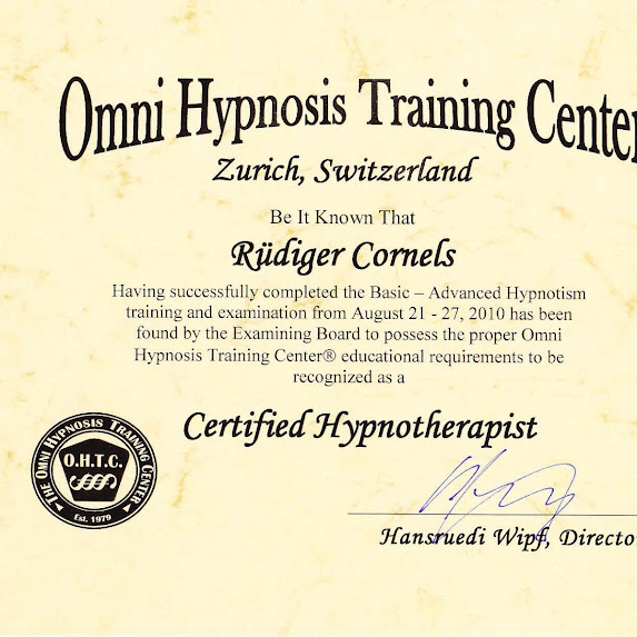 Zertifikat Omni Hypnosis Training Center Zürich